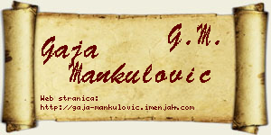 Gaja Mankulović vizit kartica